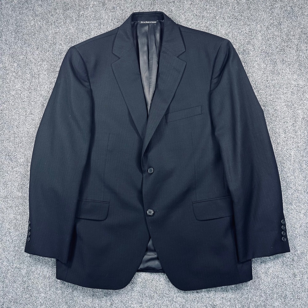 Jack Victor 42S Black Valentino CT 100% Wool Blazer Jacket Sport Coat Preppy - Picture 2 of 14